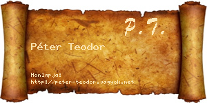 Péter Teodor névjegykártya